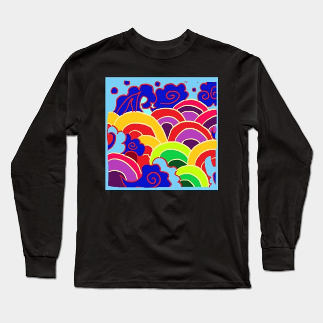 Waves Long Sleeve T-Shirt by zzzozzo